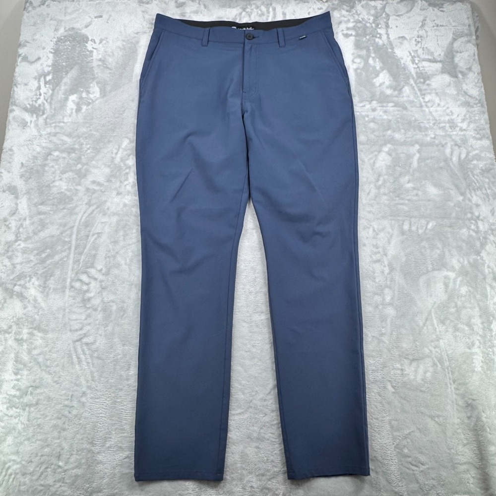Travis Mathew Pants Mens 36 Blue Navy Performance Golf Chino